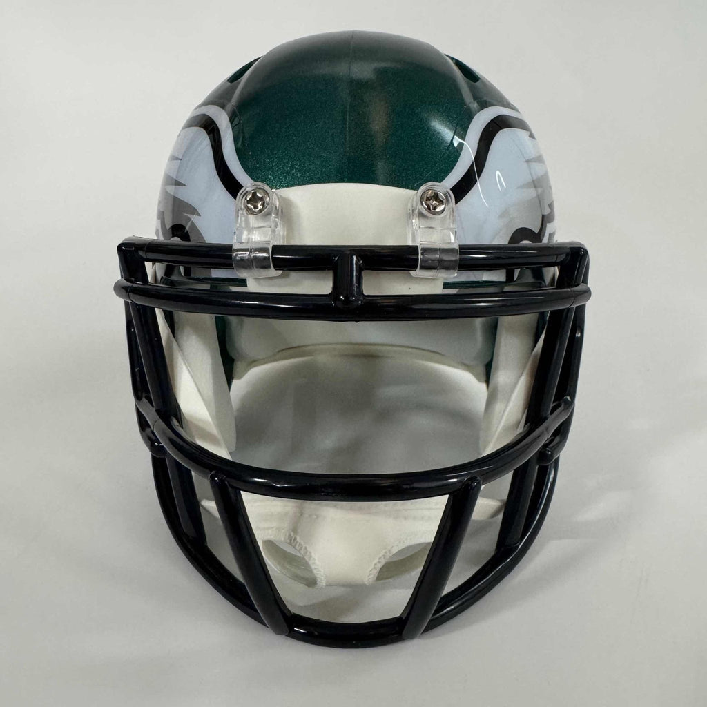 Autographed/Signed Jalen Carter Philadelphia Eagles Green Mini Football Helmet Beckett BAS COA