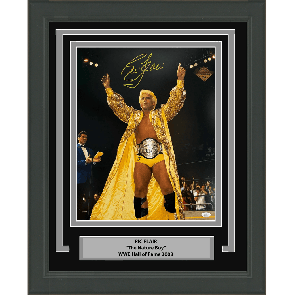 Framed Autographed/Signed Ric Flair Nature Boy 16x20 WWE Wrestling Photo JSA COA #3