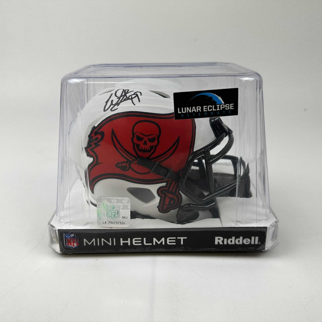 Autographed/Signed Warren Sapp Tampa Bay Buccaneers Lunar Eclipse Mini Football Helmet Beckett BAS COA