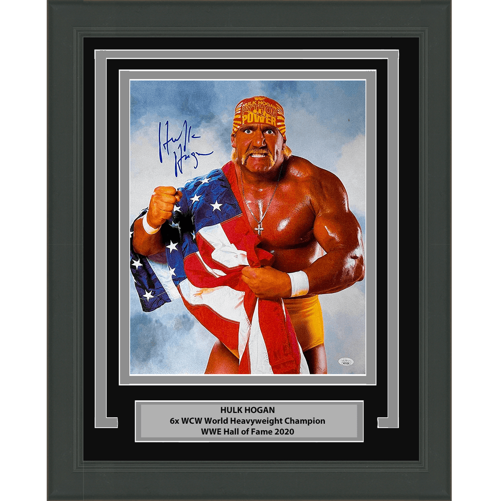 Framed Autographed/Signed Hulk Hogan 16x20 WWE Wrestling Photo JSA COA #1