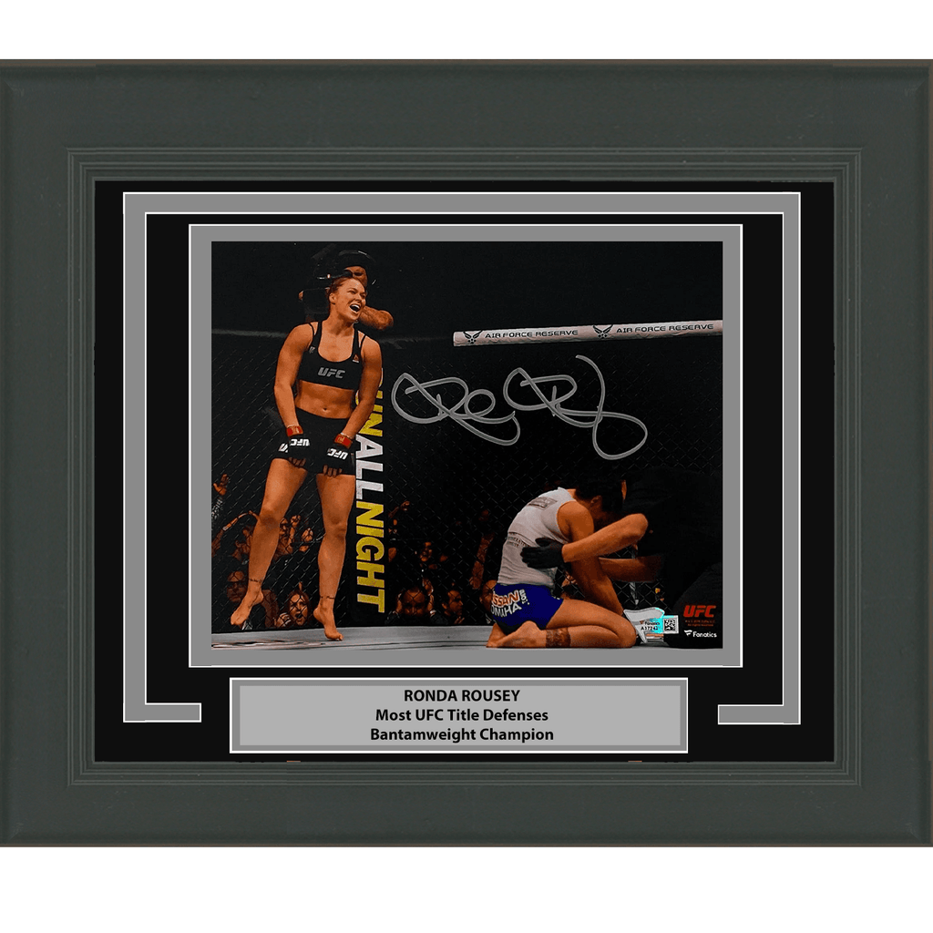 Framed Autographed/Signed Ronda Rousey UFC MMA Fighting 8x10 Photo Fanatics COA