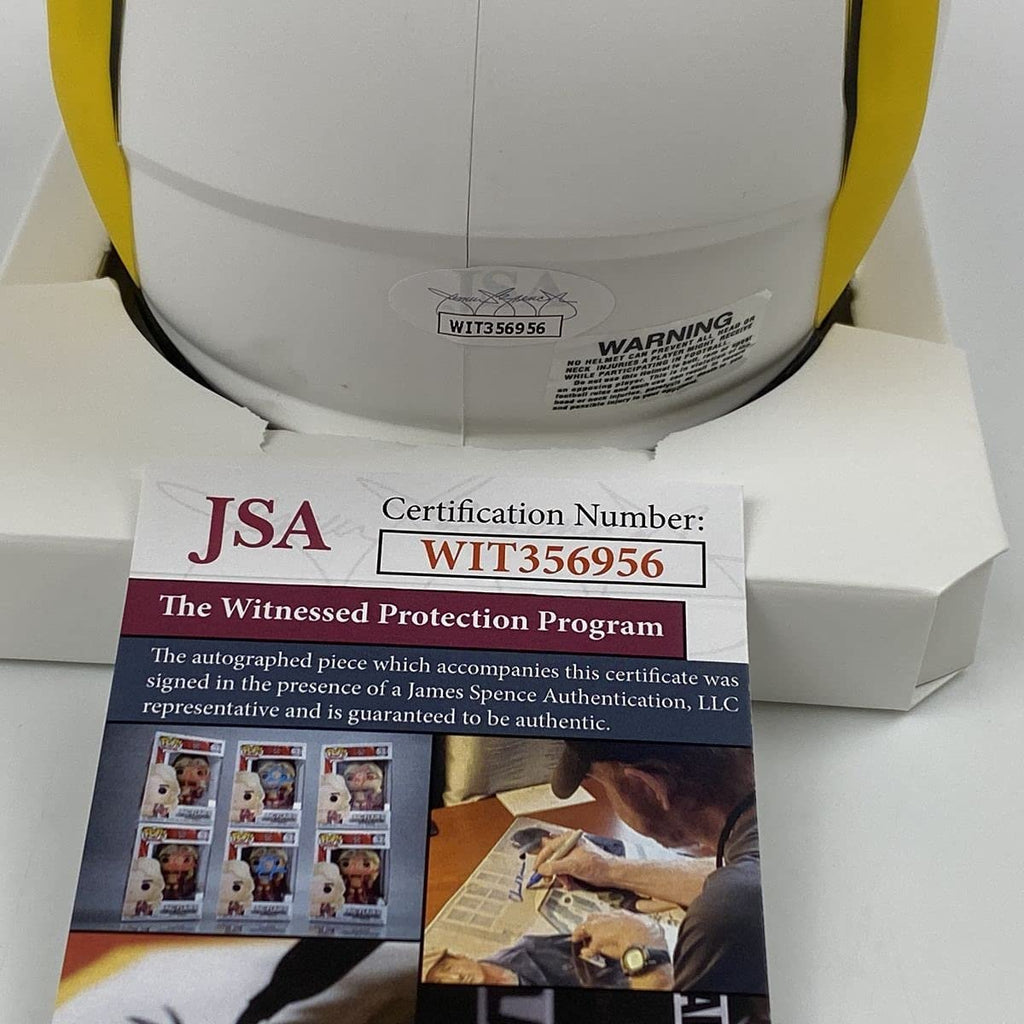 Autographed/Signed Aaron Donald Los Angeles Rams Lunar Eclipse Mini Football Helmet JSA COA