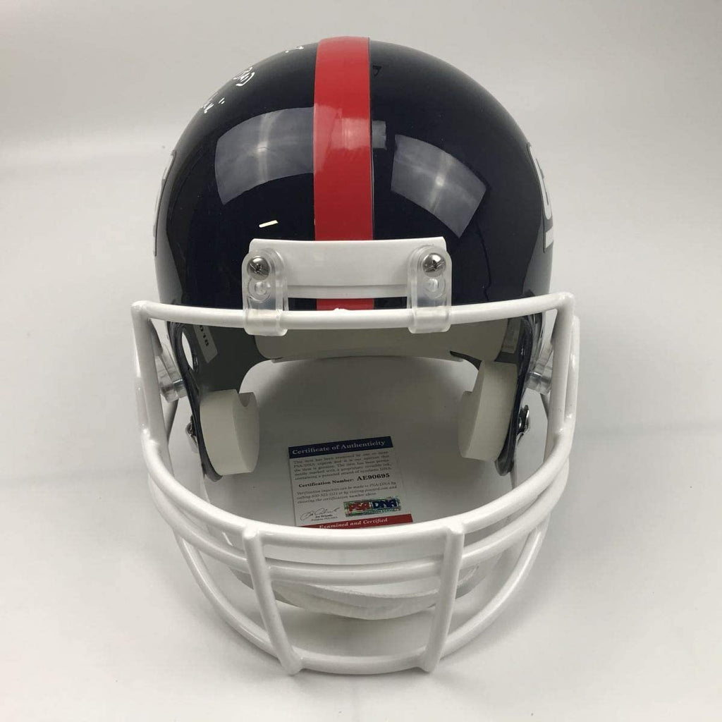 Autographed/Signed Lawrence Taylor Bad Mother**** New York Giants Full Size FS F/S Replica Football Helmet PSA/DNA COA