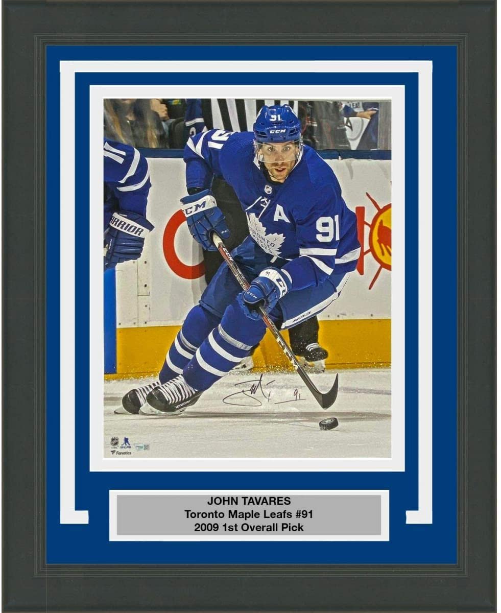 Framed Autographed/Signed John Tavares Toronto Maple Leafs 16x20 Hockey Photo Fanatics COA