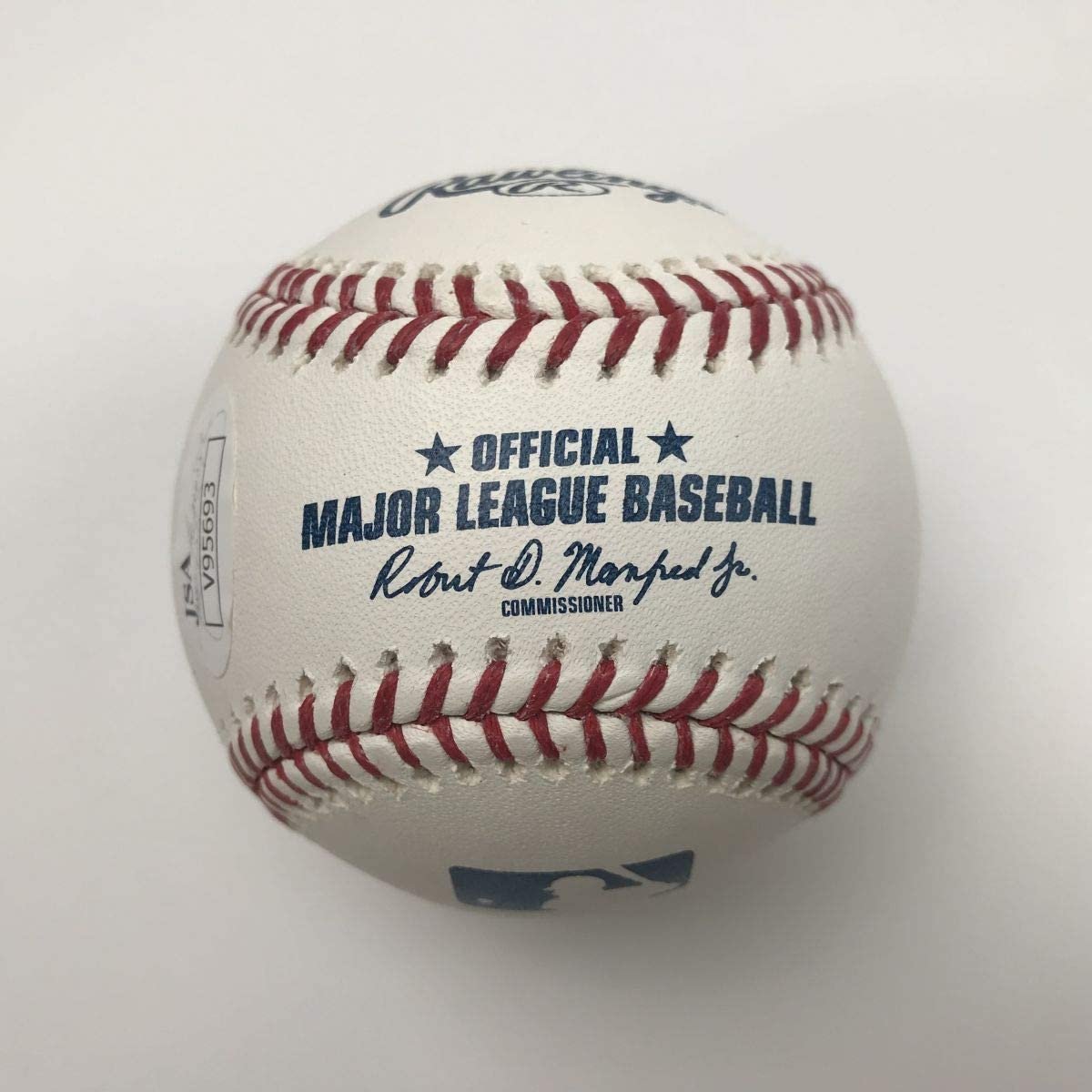 Autographed/Signed Trea Turner Rawlings Official Major League Baseball ROML JSA COA
