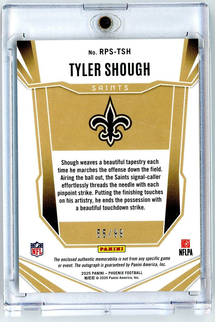 2025 Panini Phoenix Tyler Shough #RPSTSH /99 Red RPA Auto Rookie RC Football Card