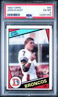 Graded 1984 Topps John Elway #63 Rookie RC Football Card PSA 6 Excellent