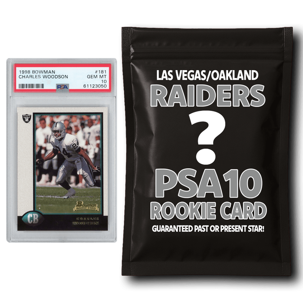 Las Vegas Raiders PSA 10 Graded Rookie Card Mystery Pack
