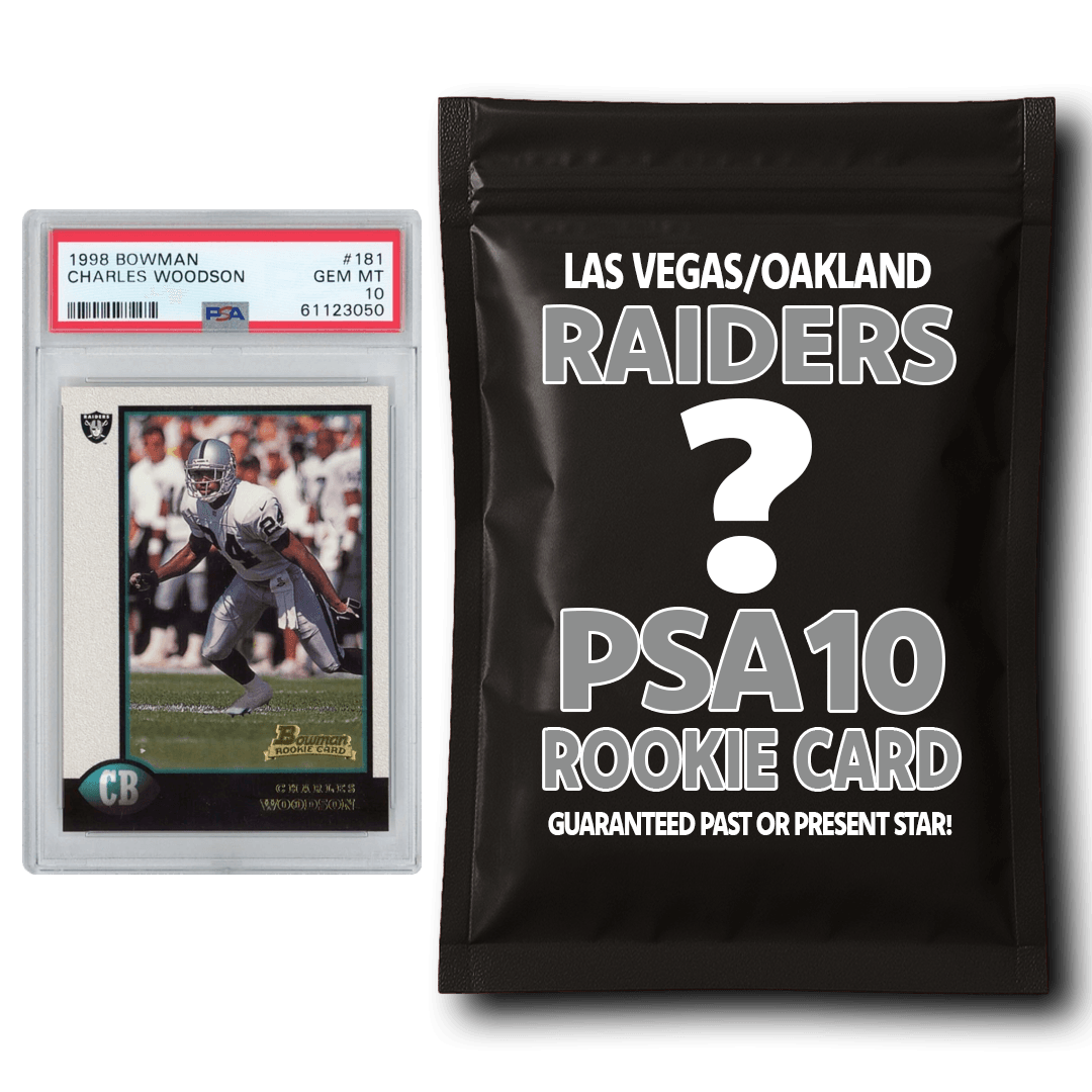 Las Vegas Raiders PSA 10 Graded Rookie Card Mystery Pack