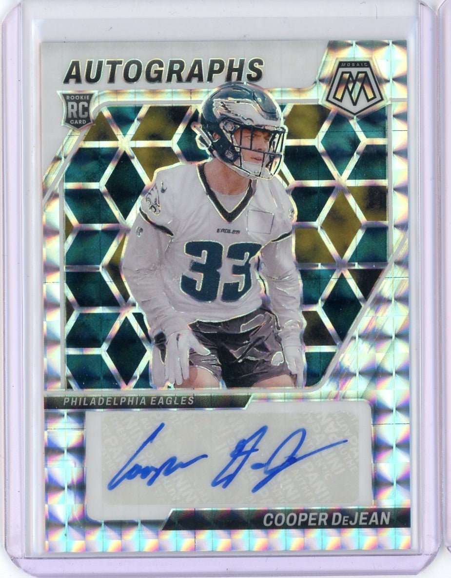 2024 Panini Mosaic Silver Prizm Cooper DeJean #AM-CDN Auto Rookie RC Football Card