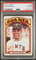 Graded 1972 Topps Willie Mays #49 Baseball Card PSA 6 EX-MT