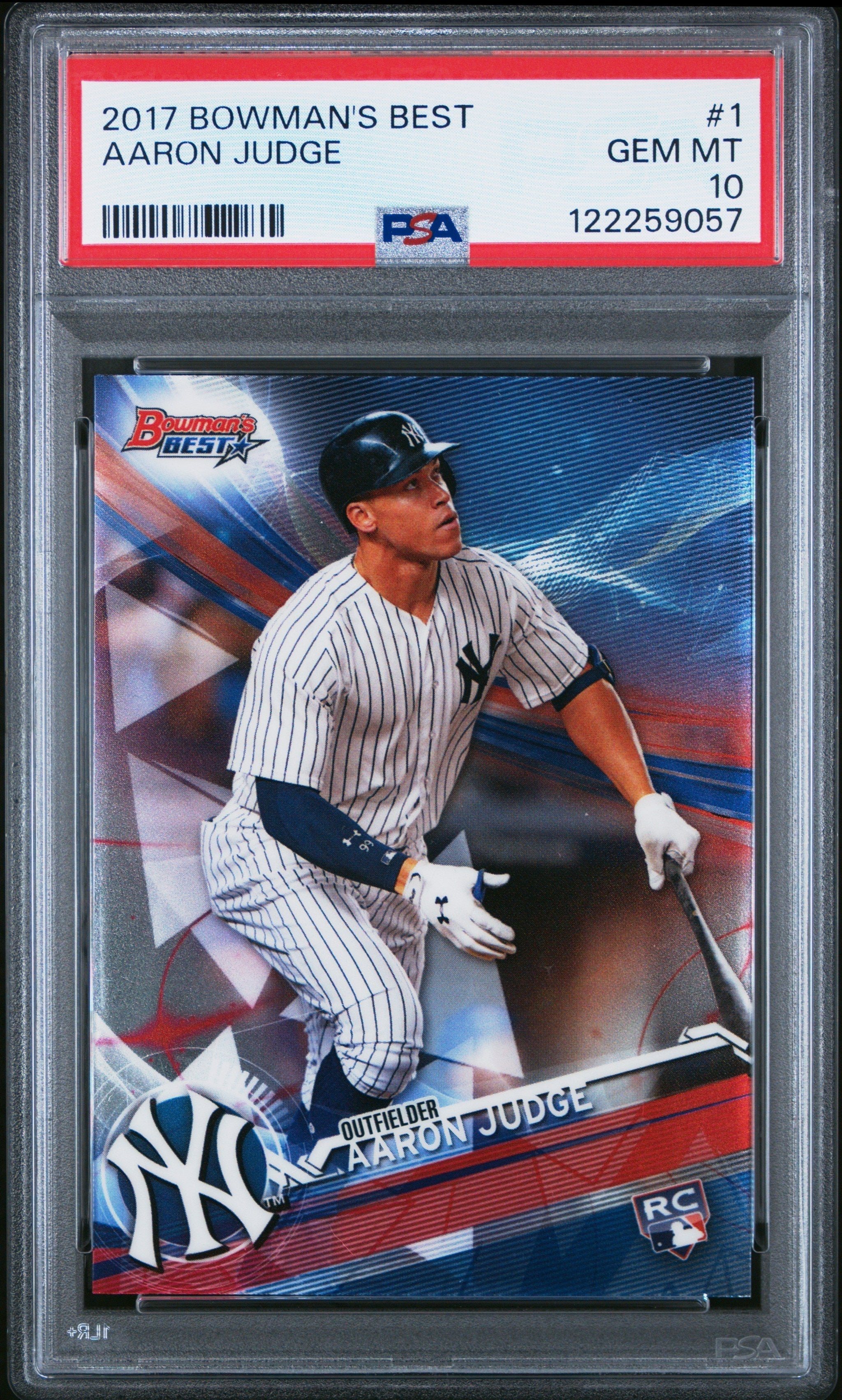 Graded 2017 Topps Bowmans Best Aaron Judge #1 Rookie RC Baseball Card PSA 10 Gem Mint