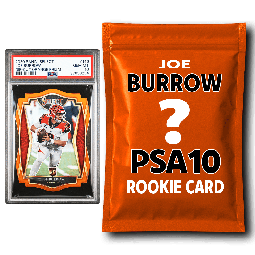 Joe Burrow PSA 10 Graded Rookie Football Card Mystery Pack