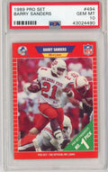 Graded 1989 Pro Set Barry Sanders #494 Rookie RC Football Card PSA 10 Gem Mint