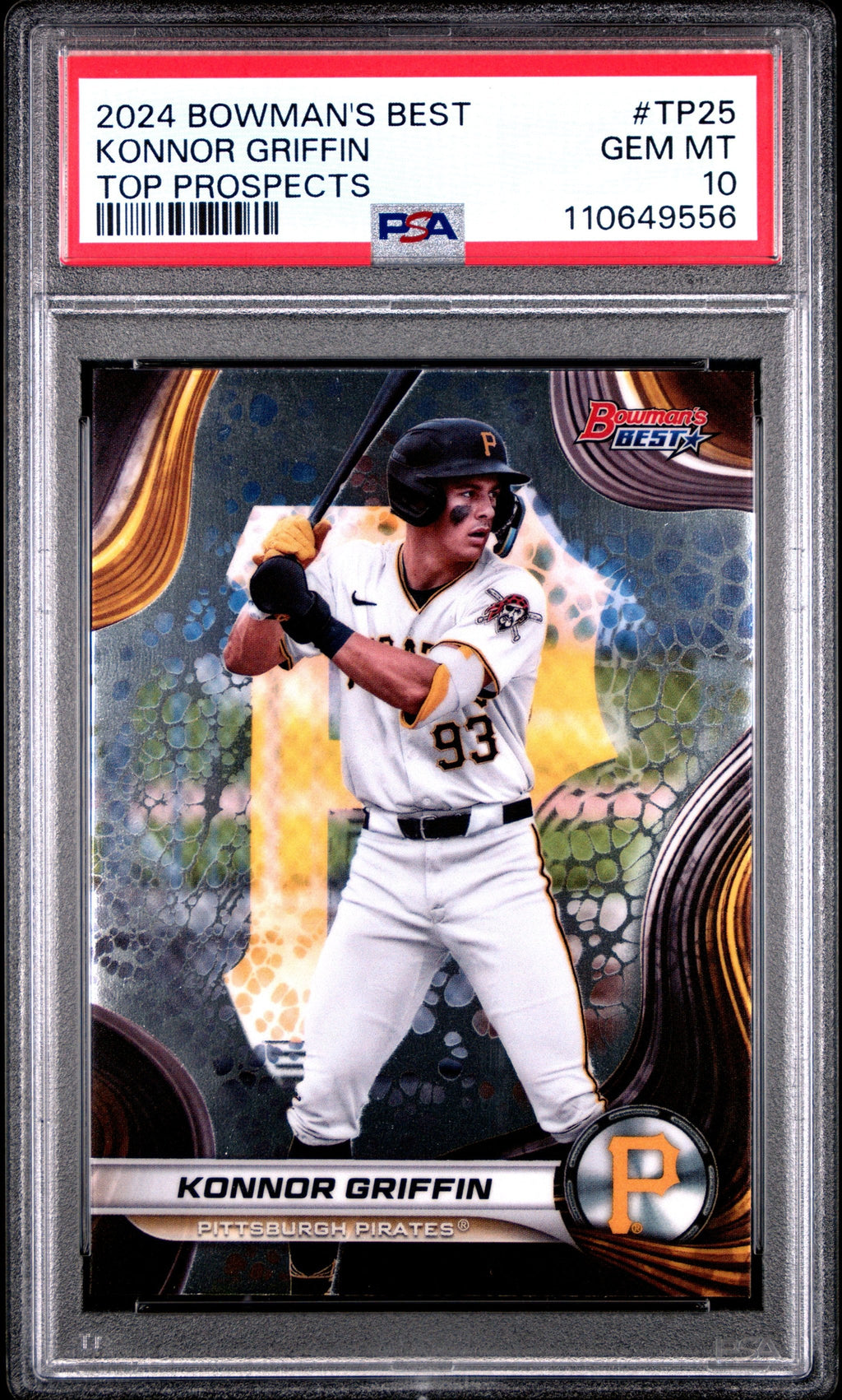 Graded 2024 Topps Bowmans Best Konnor Griffin #TP25 Top Prospects Rookie RC Baseball Card PSA 10 Gem Mint