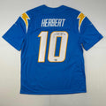 Autographed/Signed Justin Herbert Los Angles LA Chargers Powder Blue Authentic Elite Football Jersey Fanatics COA