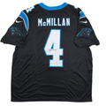 Autographed/Signed Tetairoa McMillan Carolina Panthers Black Authentic Football Jersey Fanatics COA