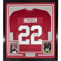 Framed Autographed/Signed Mark Ingram 35x39 Alabama Red College Football Jersey Beckett BAS COA