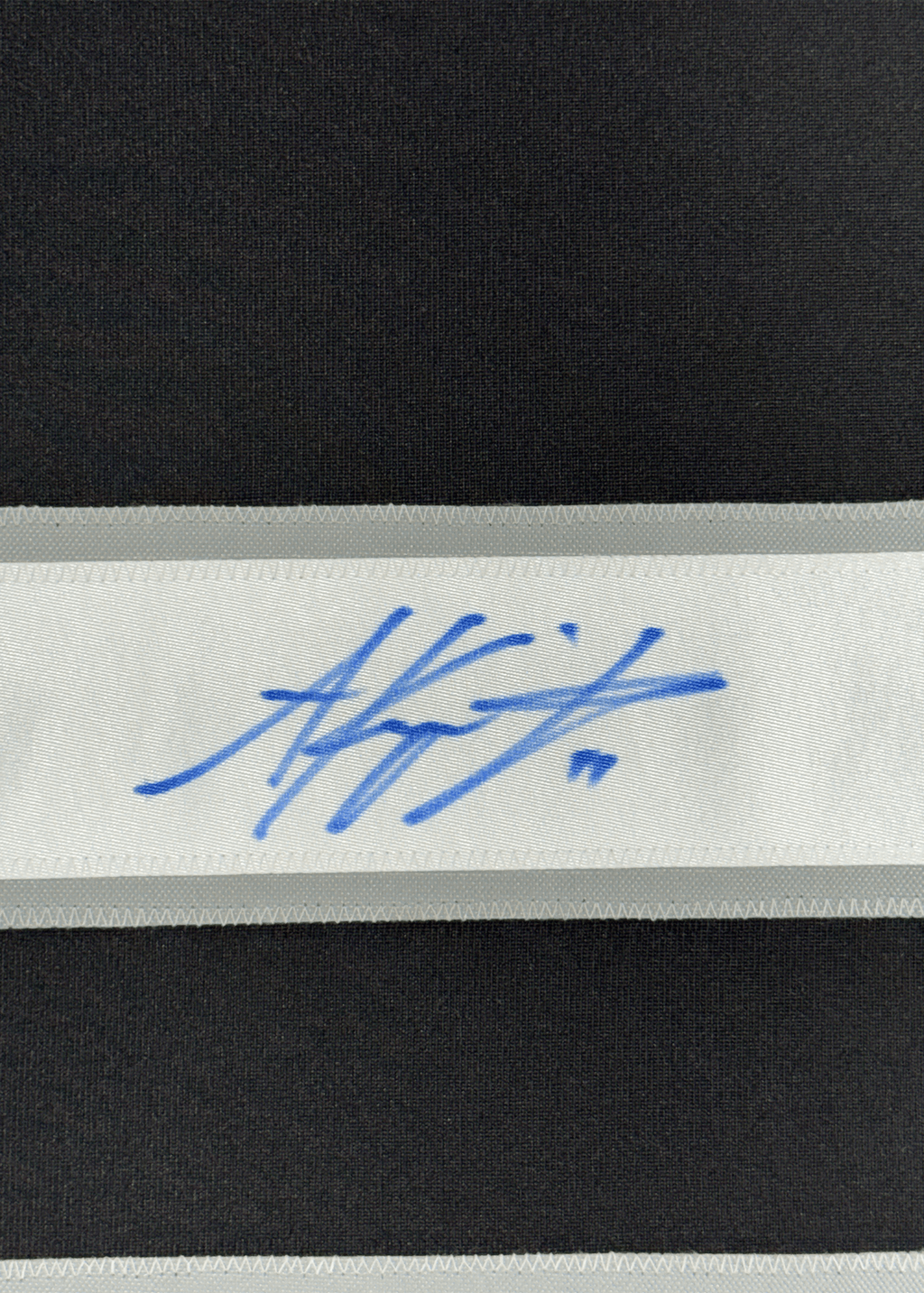 Framed Autographed/Signed Anze Kopitar 35x39 Los Angeles LA Black Hockey Jersey JSA COA