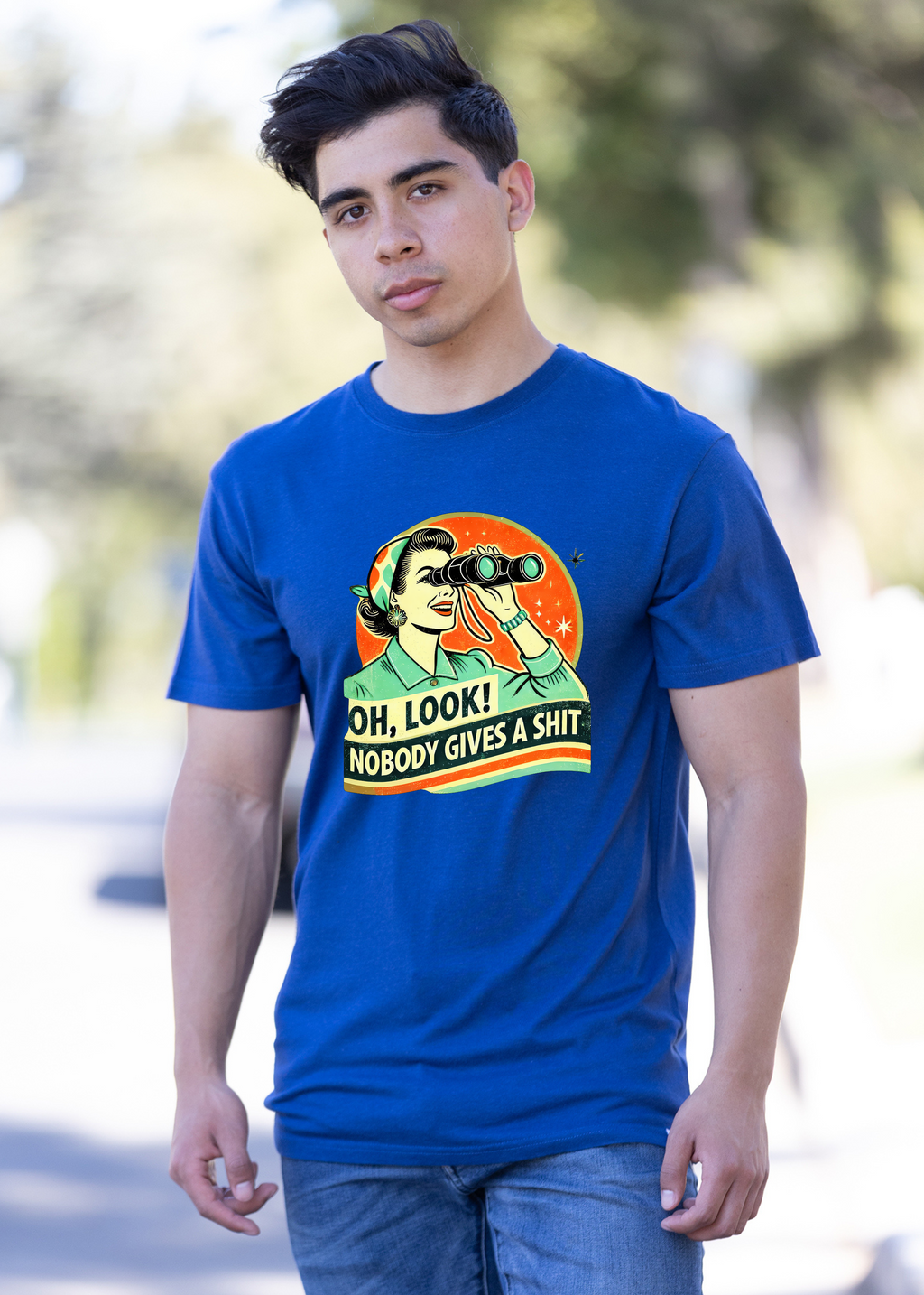 Funny Retro Woman Unisex Bamboo/Cotton Graphic T-Shirt