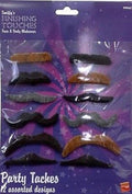 Assorted Stick-On Party Mustaches 12 pack
