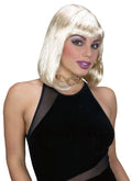 Blonde Tinsel Bob Wig With Bangs Sexy Costume Wig