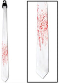 Blood Splatter Tie White Tie with Red Blood Stains