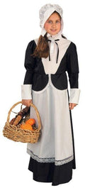 Pilgrim Girl Thanksgiving Colonial Child Costume Large 12-14