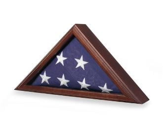 NRA Flag Case - National Rifle Association Flag Display Case, Cherry