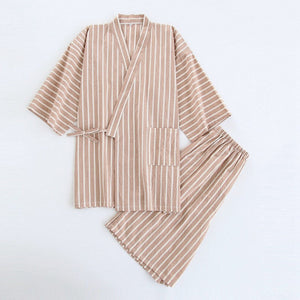 Men's Striped Yellow Khaki