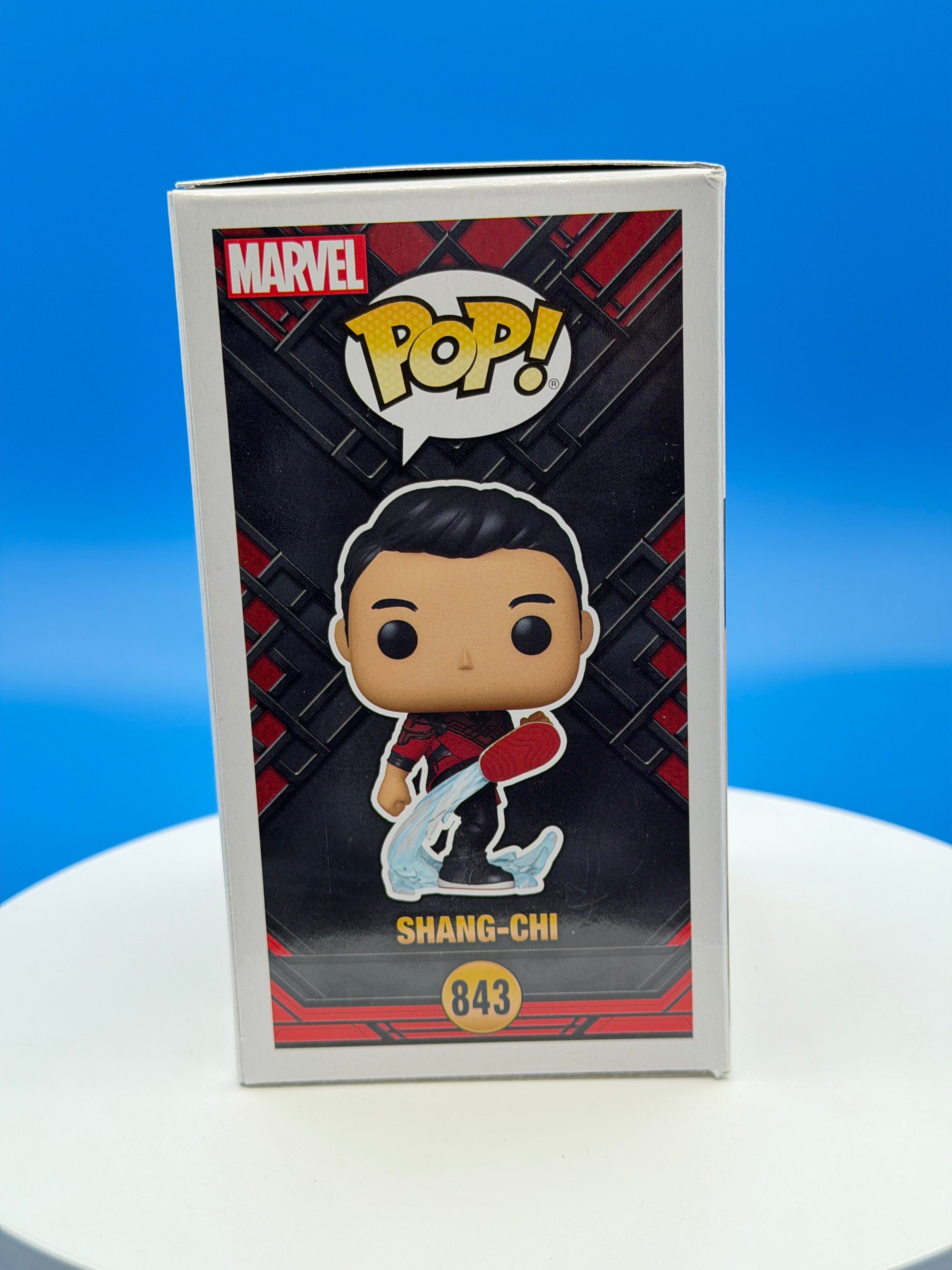 SIGNED by Simu Liu Shang-Chi #843 Funko Pop Vinyl Figure Marvel Shang-Chi and the Legend of the Ten Rings