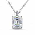 5.5CT (11mm) Emerald Cut Moissanite Diamond Necklace