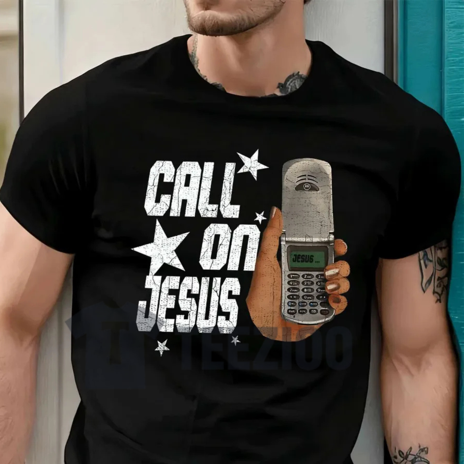 "Call On Jesus" Christian Men's Tee – Meaningful Religious Gift Shirt
