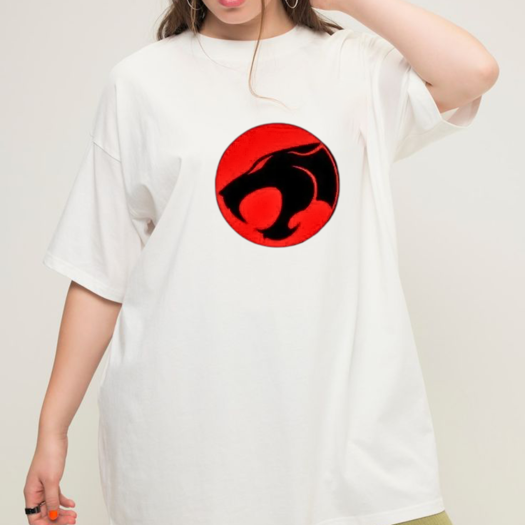 Retro Cartoon Cats T-Shirt – Vintage Anime Style Oversized Harajuku Graphic Tee