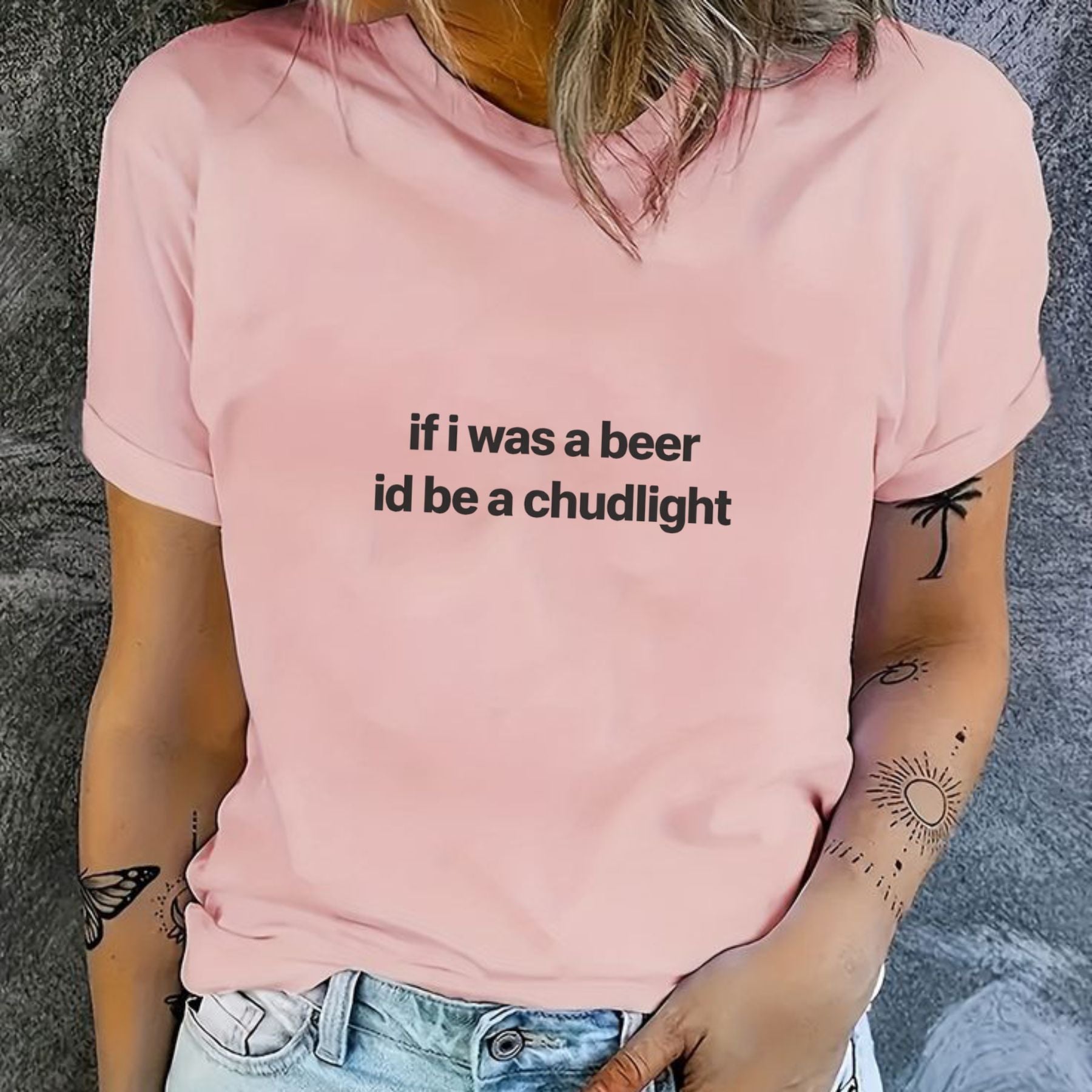 “If I Was a Beer I’d Be a Chudlight” Funny T-Shirt – Humor Quote Drinking Graphic Tee, Premium 100% Cotton Sarcastic Beer Shirt, Made in USA