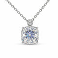 5.9CT (11.3mm) Cushion Cut Moissanite Diamond Necklace