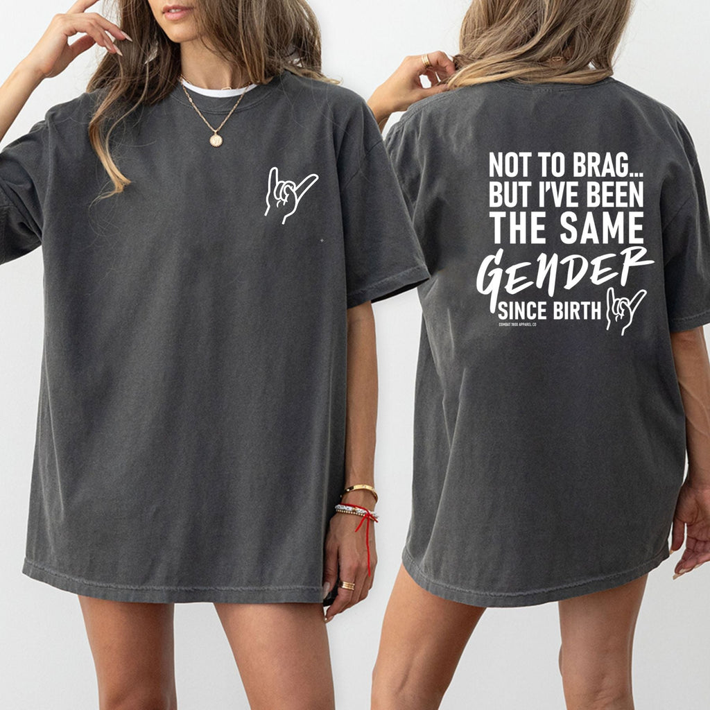 "Straight Since Birth" – Funny Sarcastic Pride Graphic Top