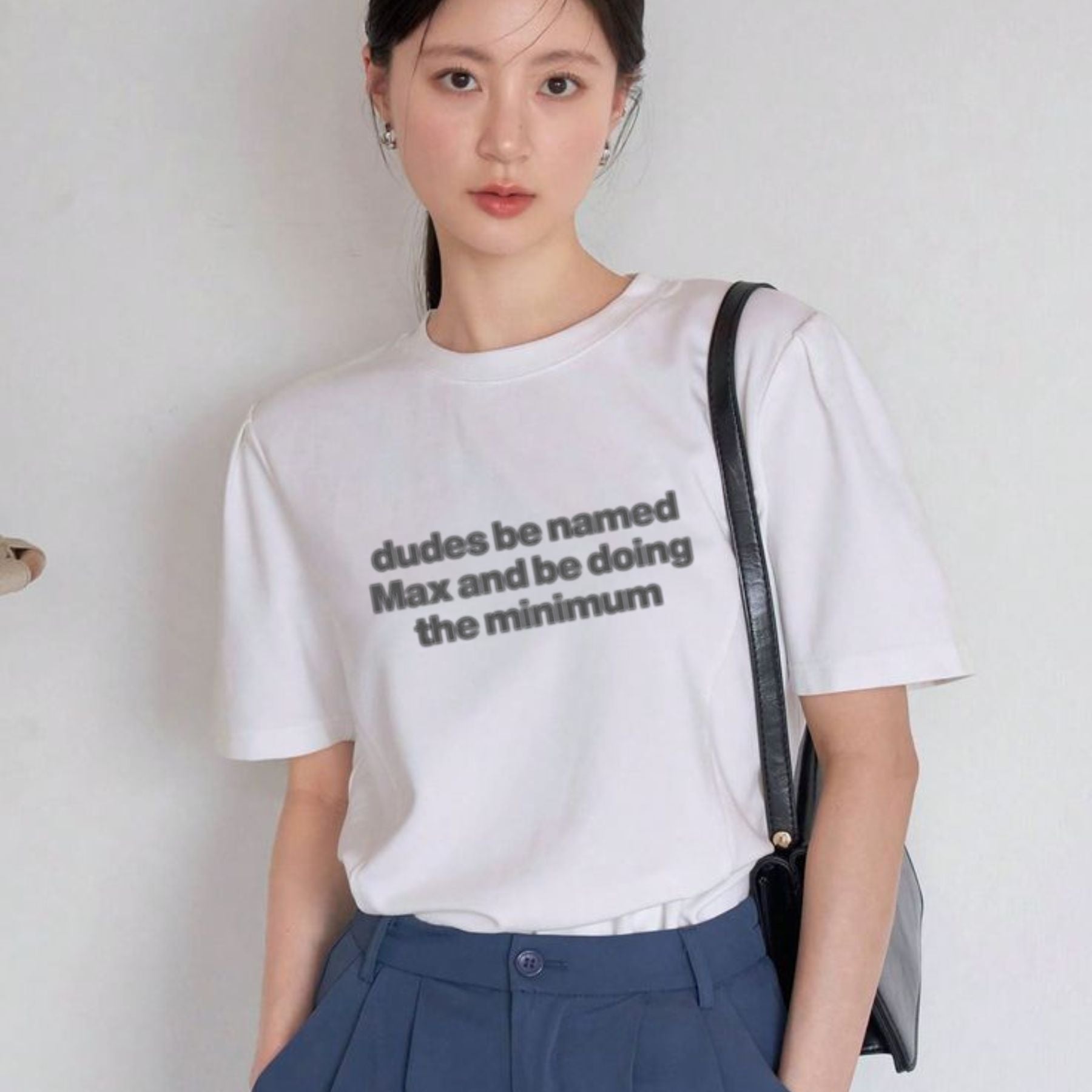 "Dudes Named Max Doing The Minimum" T-Shirt – Funny Sarcastic Pun Graphic Tee, Unisex Cotton Shirt