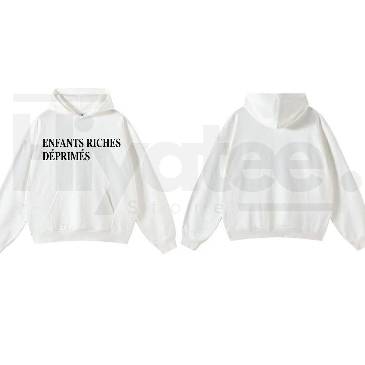 Vintage Punk Graphic & Text Hoodie – Distressed Avant-Garde Streetwear Pullover Sweatshirt