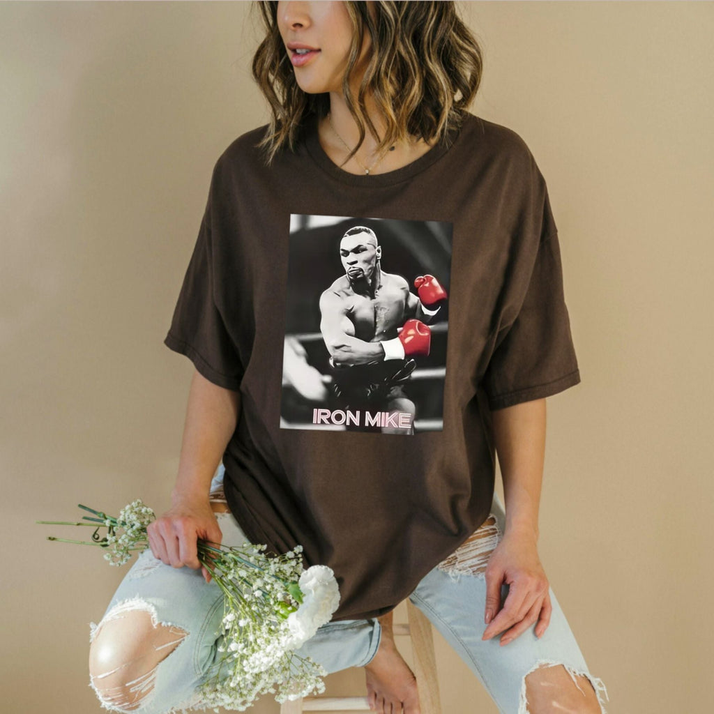 "Iron Mike" Vintage Autographed Boxing T-Shirt – Retro Heavyweight Mike Tyson Graphic Top, Combat Sports Streetwear Tee