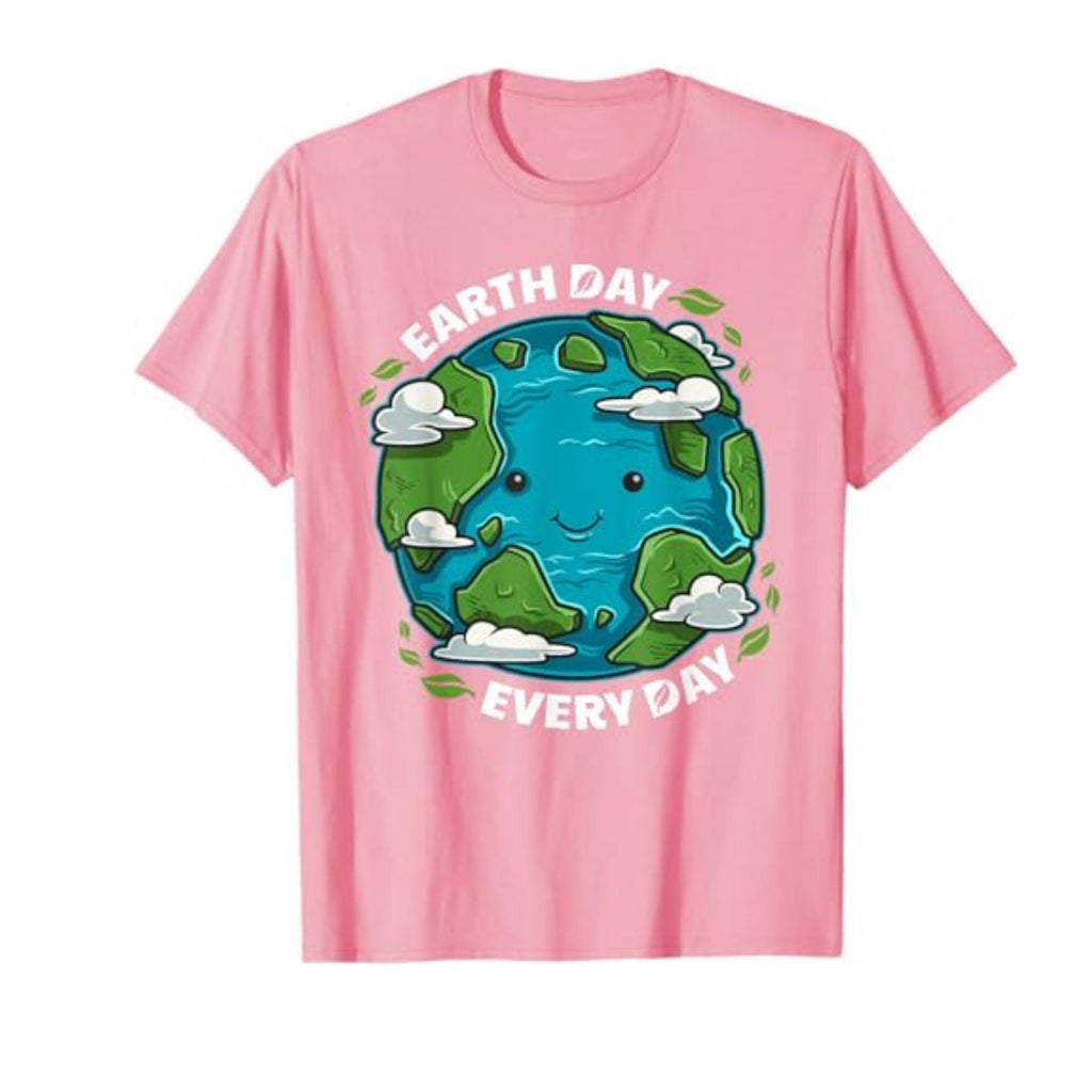"Earth Day Every Day" T-Shirt – Cute Eco-Friendly Graphic Tee, Sustainable Unisex Cotton Nature Shirt
