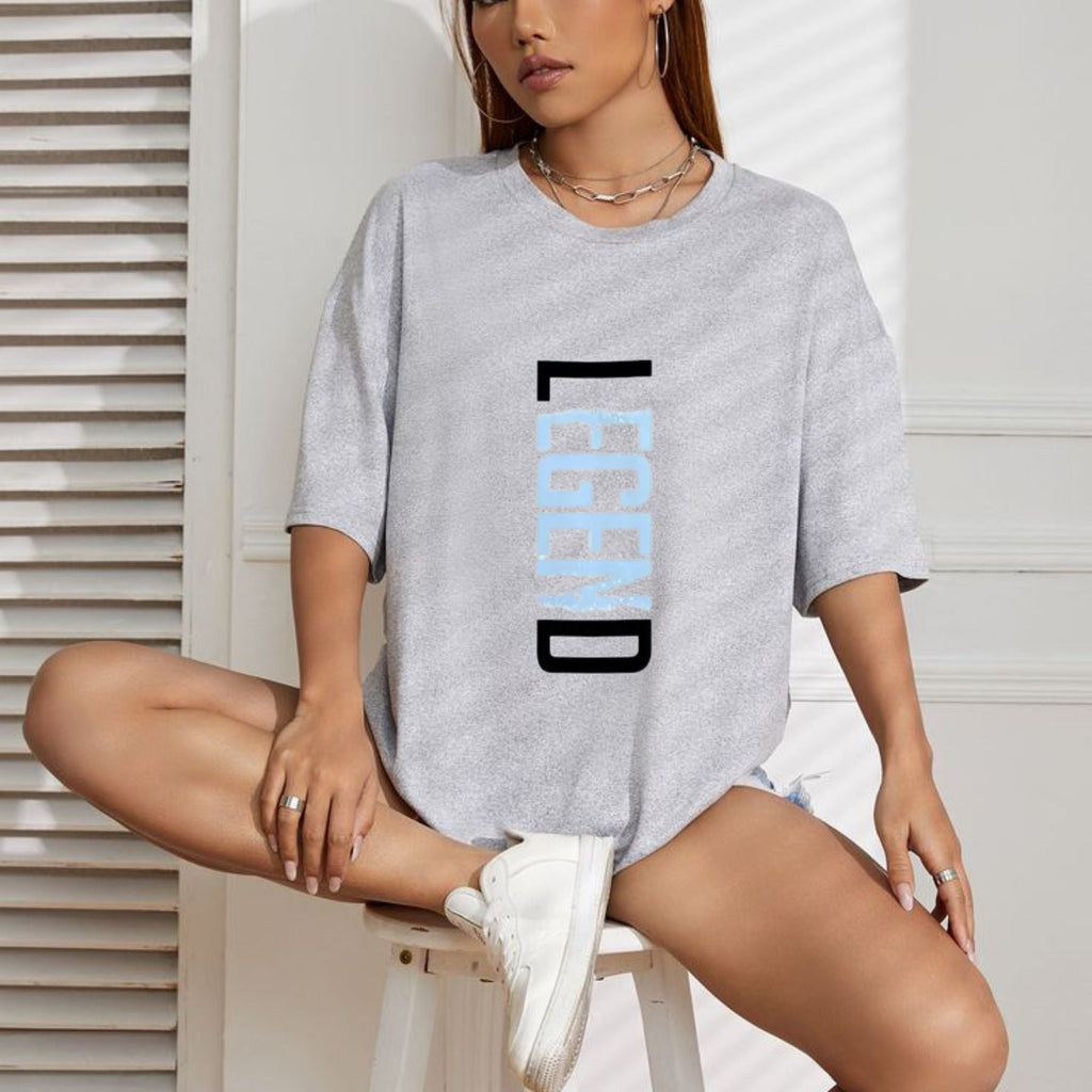 "LEGEND" Vertical Graphic T-Shirt – Minimalist Streetwear Typography Tee, Unisex Cotton Shirt