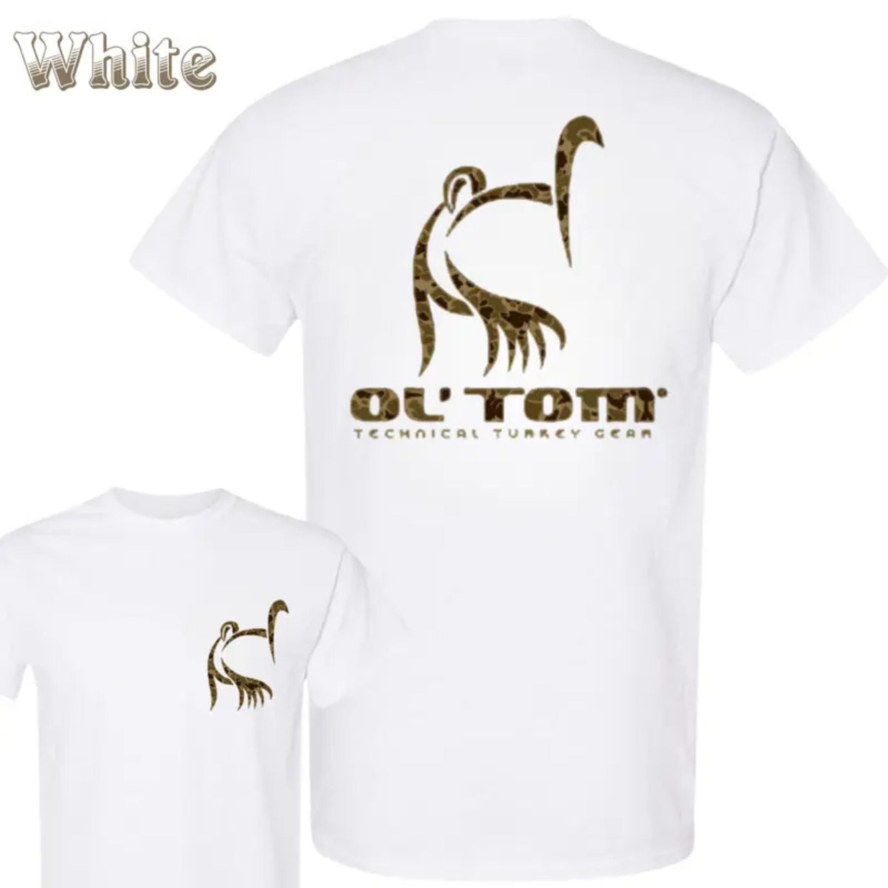 Minimalist Turkey Hunting T-Shirt – Camo Chest Logo Graphic Tee, Unisex Cotton Hunter Lifestyle Shirt