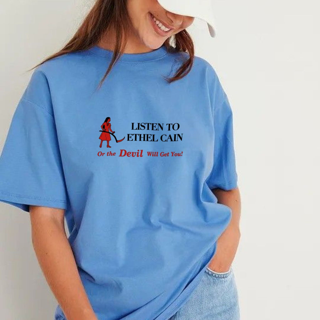 “Listen to Ethel Cain” Gothic Aesthetic T-Shirt – Alt-Pop Music Fan Graphic Tee, Unisex Cotton Shirt