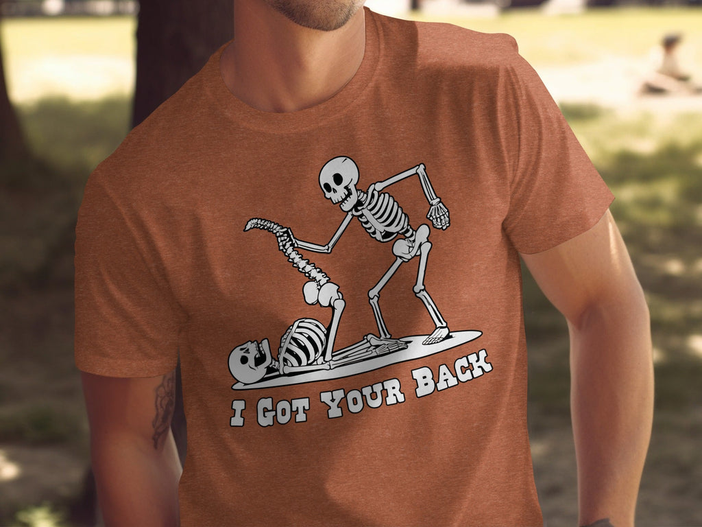 I Got Your Back Skeletons Funny Anatomy Joke Design T-Shirt