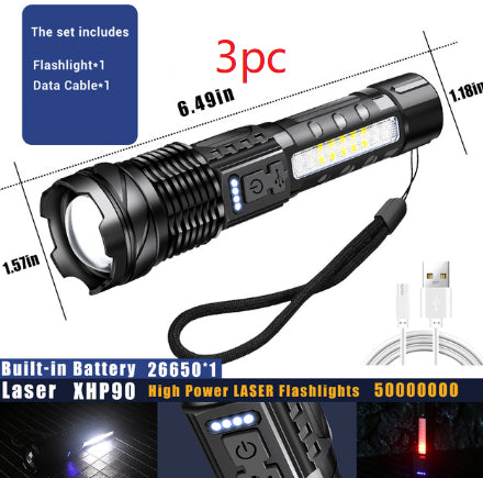 White Laser Waterproof Strong Light Flashlight