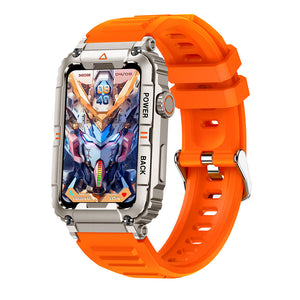 Silver Case Orange Silicone