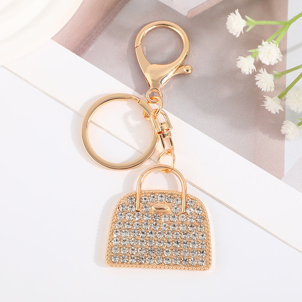 Creative Handbag Charm Minimalist Diamond-studded Keychain