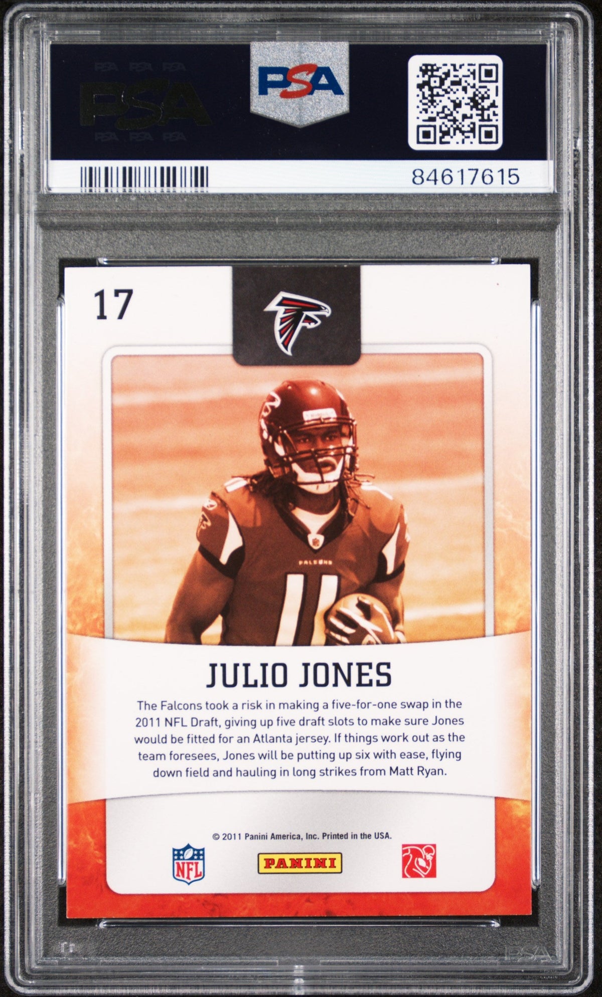 Graded 2011 Panini Score Julio Jones #17 Hot Rookies Rookie RC Football Card PSA 10 Gem Mint