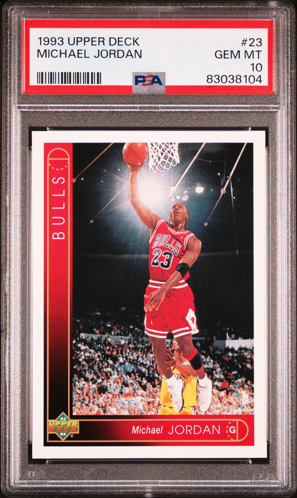 Graded 1993 Upper Deck Michael Jordan #23 Basketball Card PSA 10 Gem Mint